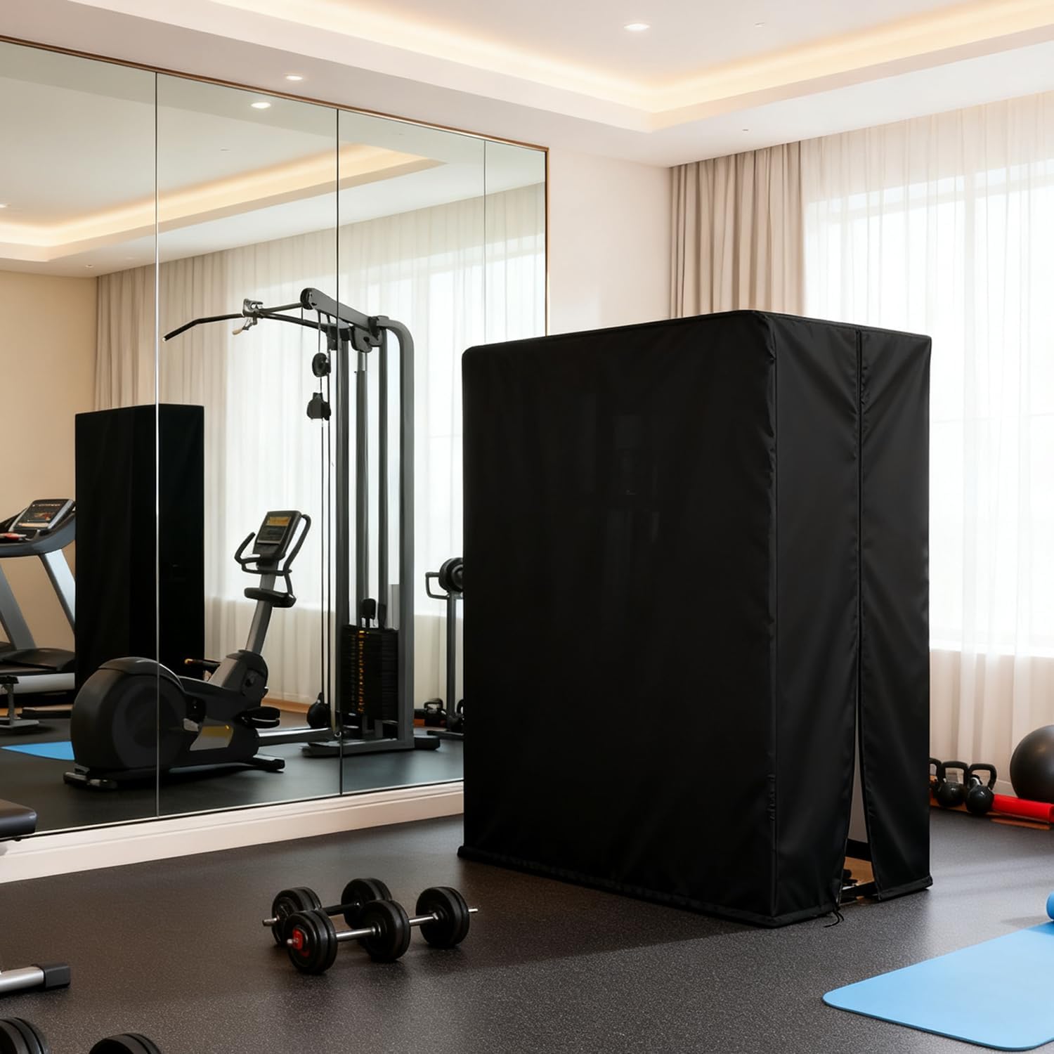 Workout Equipment Cover, 420D Oxford Home Gym Equipment Cover, Protect for Home Gym Equipment/Gym Equipment for Home Garage (41" L x 68.9" W x 74.8" H) - Image 7
