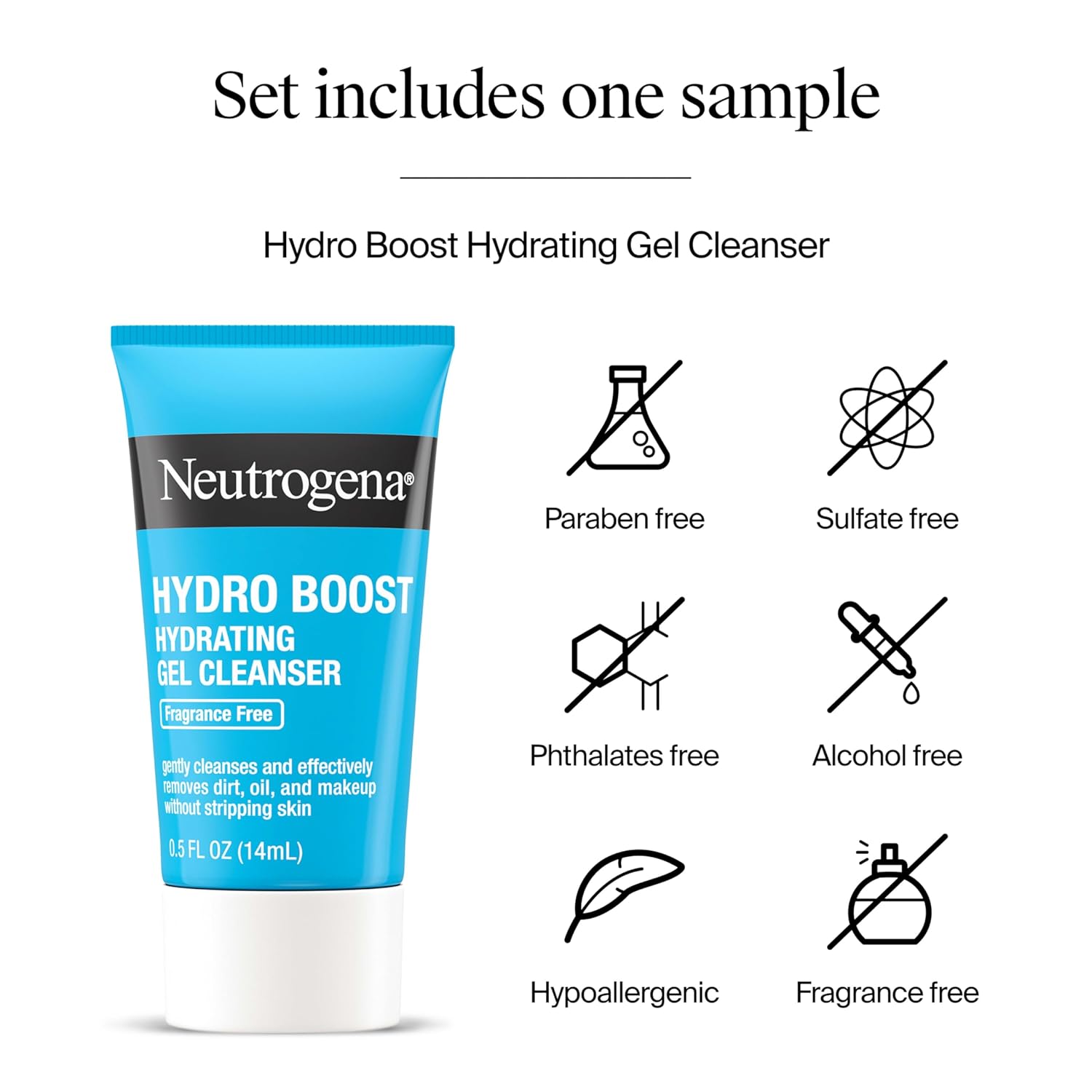 Neutrogena Hydro Boost Water Cream, 72 Hr Hydration for Normal/Extra Dry Skin, Fragrance Free, Face Moisturizer with Hyaluronic Acid, 1.7 oz. & Trial Size Hydro Boost Hydrating Gel Cleanser, 0.5 fl oz - Image 6