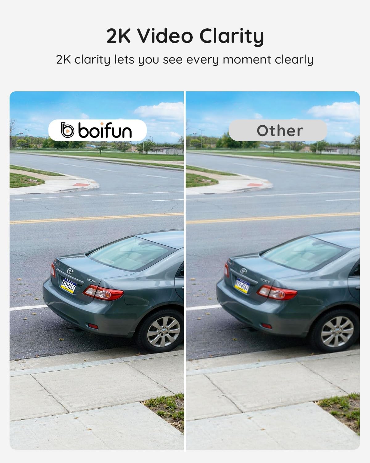 BOIFUN Video Doorbell Camera Wireless – No Subscription Required, 2K HD, 166° Wide View, HDR Night Vision, Motion Alerts, Two‑Way Audio & Battery Video Doorbell with Chime, 2.4 GHz Wi‑Fi Only - Image 3