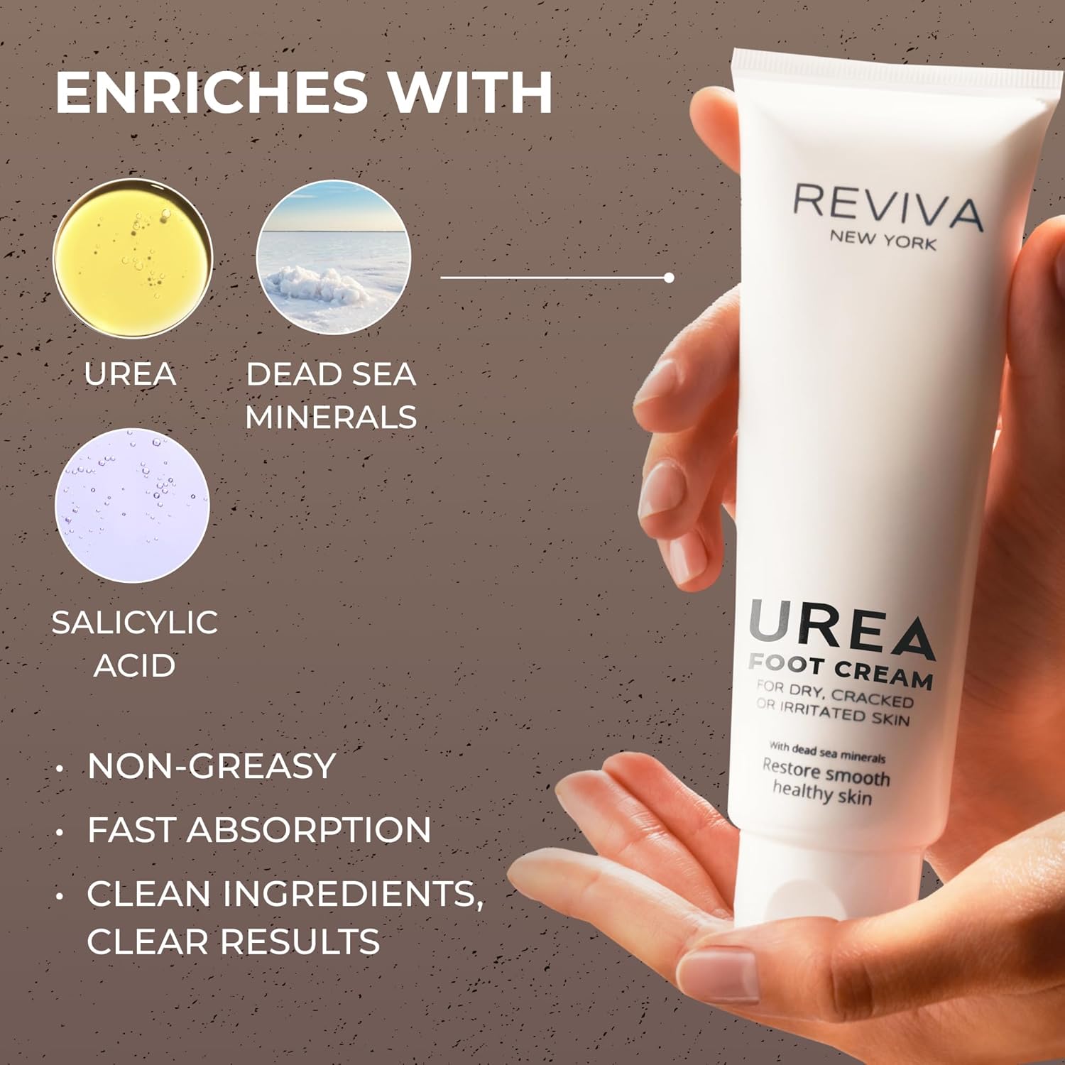 Foot Cream with Urea , Salicylic Acid & Dead Sea Minerals – Intensive Foot Cream for Dry Cracked Heels and Feet, Callus Remover & Toenail Softener – Deep Moisturizing & Skin Repair for Cracked Feet - Image 4