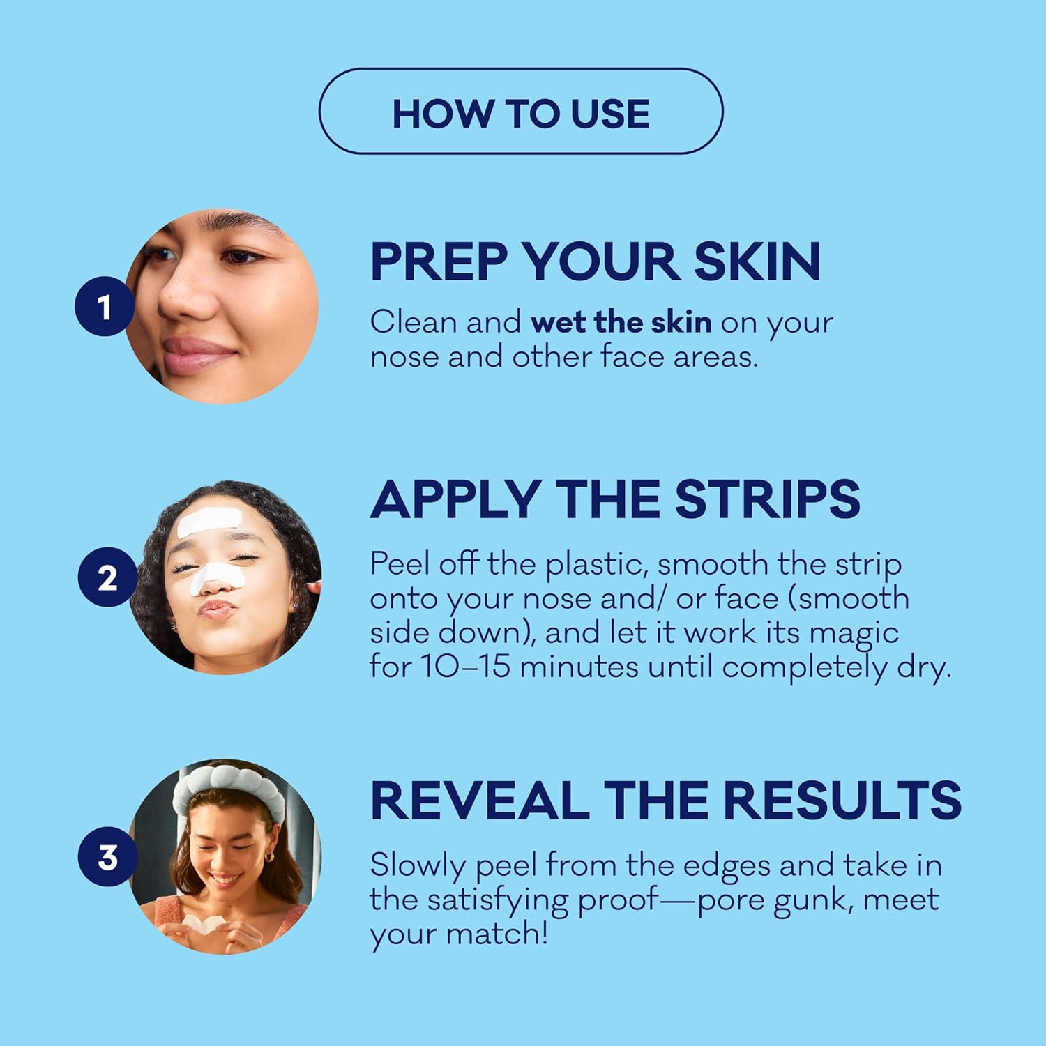 Bioré Nose+Face Blackhead Remover Strips, Deep Cleansing Strips for Nose, Chin, or Forehead, Instant Blackhead Removal and Pore Unclogging, Oil-free, Non-Comedogenic Use, 14 Count - Image 4
