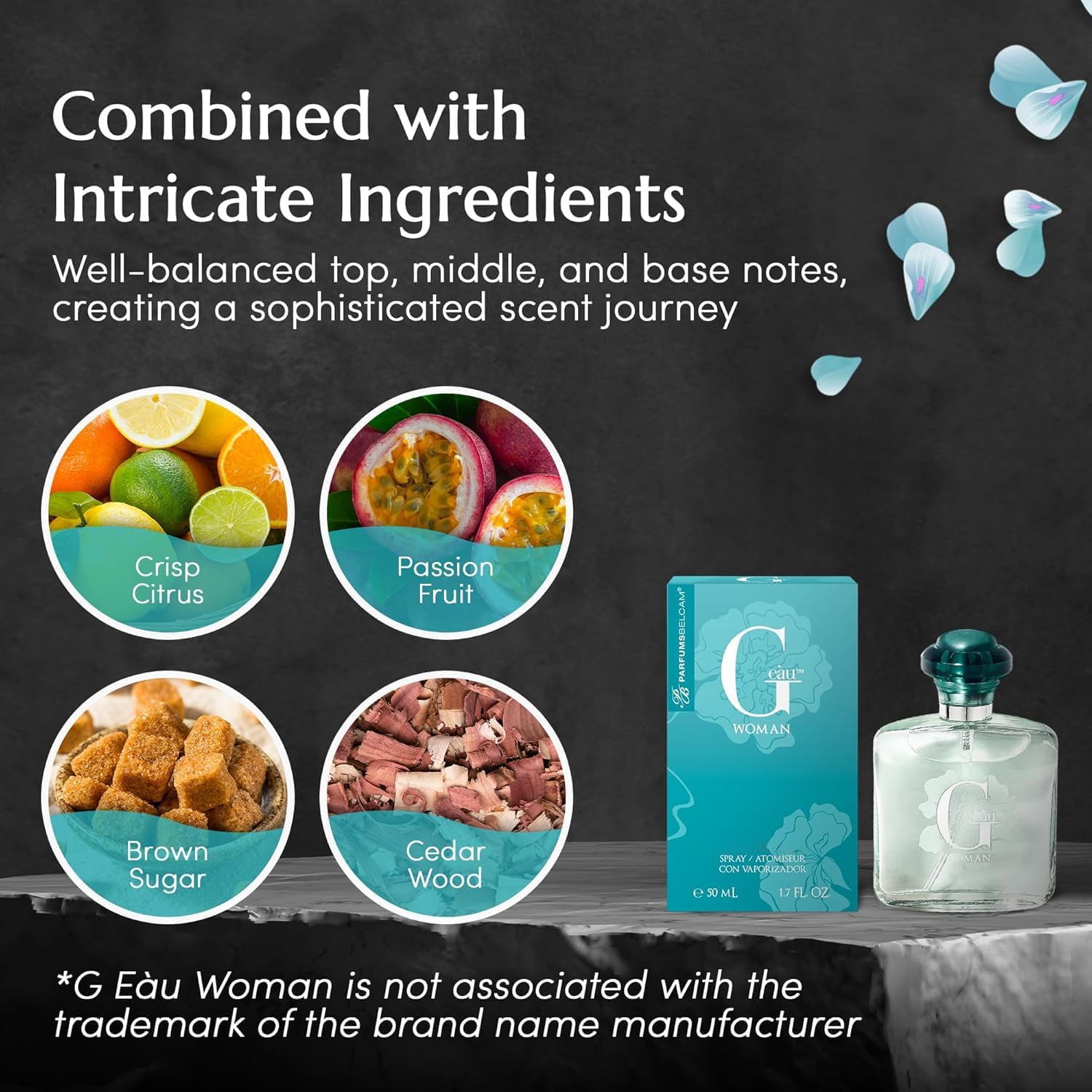 PB ParfumsBelcam G eàu Woman Eau De Parfum Spray for Women – 50 mL Affordable Long Lasting Perfume with Fresh Aquatic Fragrance & Chic Citrus Scent, Made with Premium Oils for Day & Night Use - Image 4