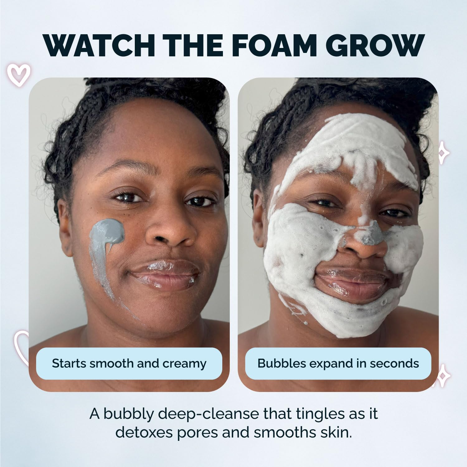 Elizabeth Mott Carbonated Bubble Detox Clay Mask – Korean Skincare for Deep Pore Cleansing, Acne, Blackheads & Oil Control – Charcoal Face Mask for Breakouts & Smooth Skin – Cruelty-Free, 3.53 oz - Image 5
