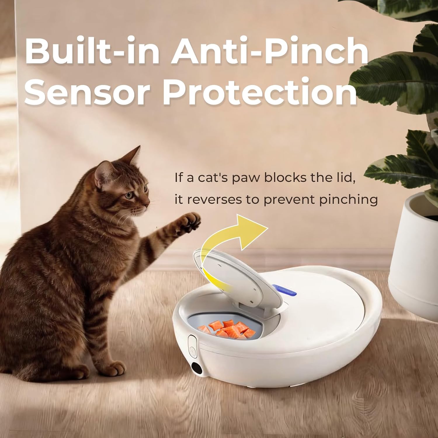 Automatic Cat Feeder Wet Food, 2026 Upgraded Smart Dual-Temp Refrigerated Auto Cat Feeder with Semiconductor Cooling & Pre-Heating, App-Controlled Pet Food Dispenser, Easy to Clean(White) - Image 7