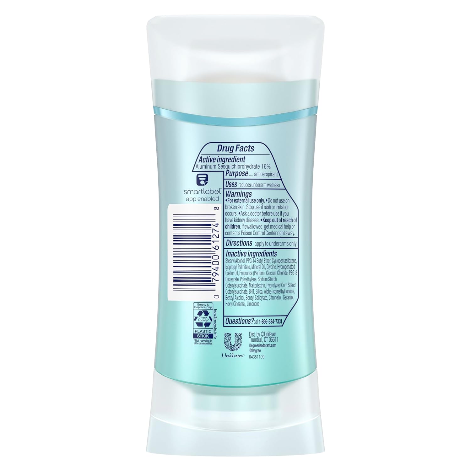 Degree Antiperspirant Deodorant Stress Control 72-Hour Sweat & Odor Protection Antiperspirant for Women with Body Heat Activated Technology 2.6 oz - Image 2