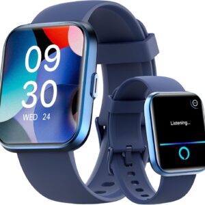 Fitpolo Smart Watches for Men/Women, 1.8” Alexa Built-in Fitness Tracker Watch with Bluetooth Calls, IP68 Waterproof, Heart Rate/Sleep/SpO2/Stress Monitor, 110 Sport Modes for Android & iPhone