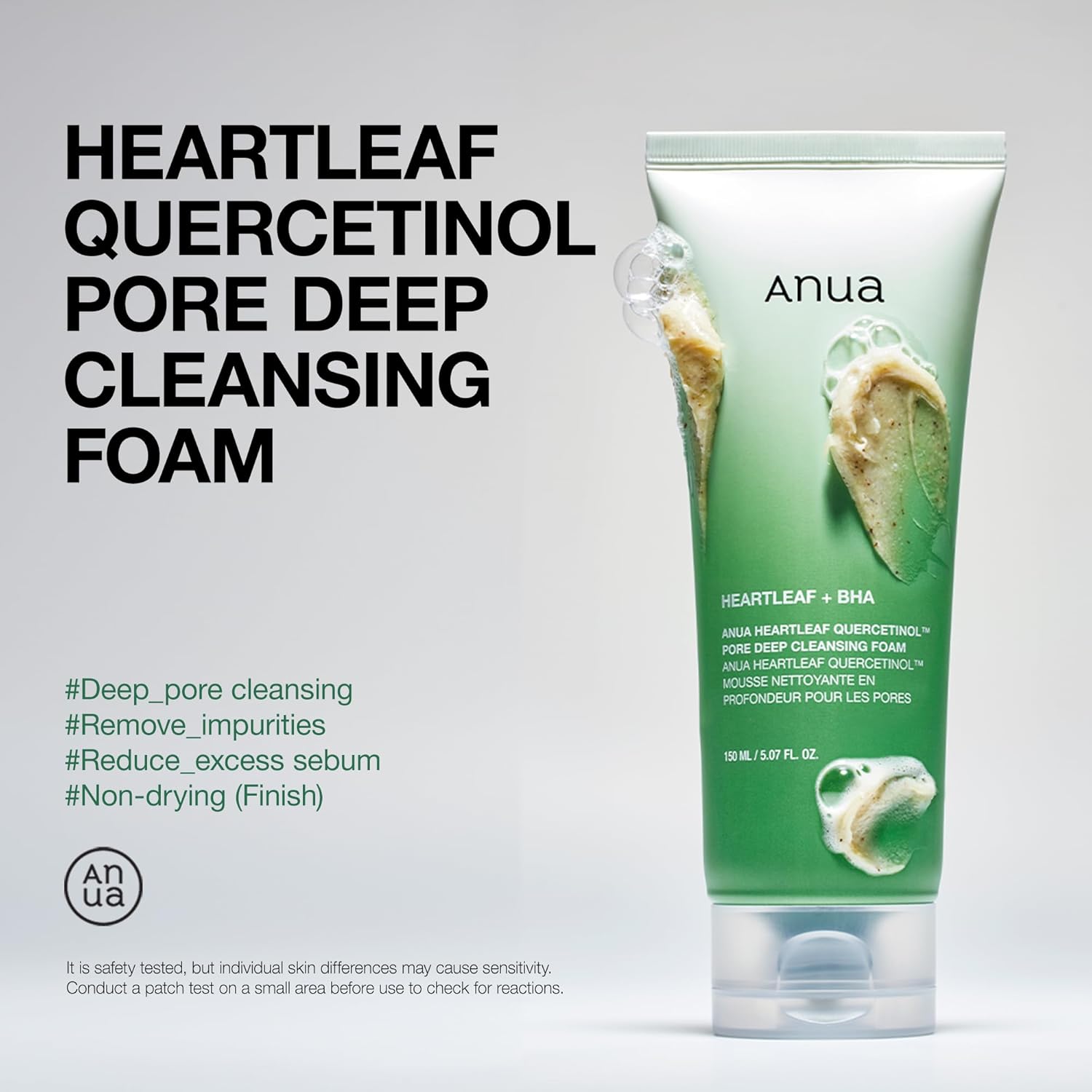 ANUA Double Cleansing Duo for Facial Cleansing, Heartleaf Pore Control Cleansing Oil & Quercetinol Deep Cleansing Foam, Makeup Remover Face Wash, Blackhead Care, Korean Skincare - Image 3