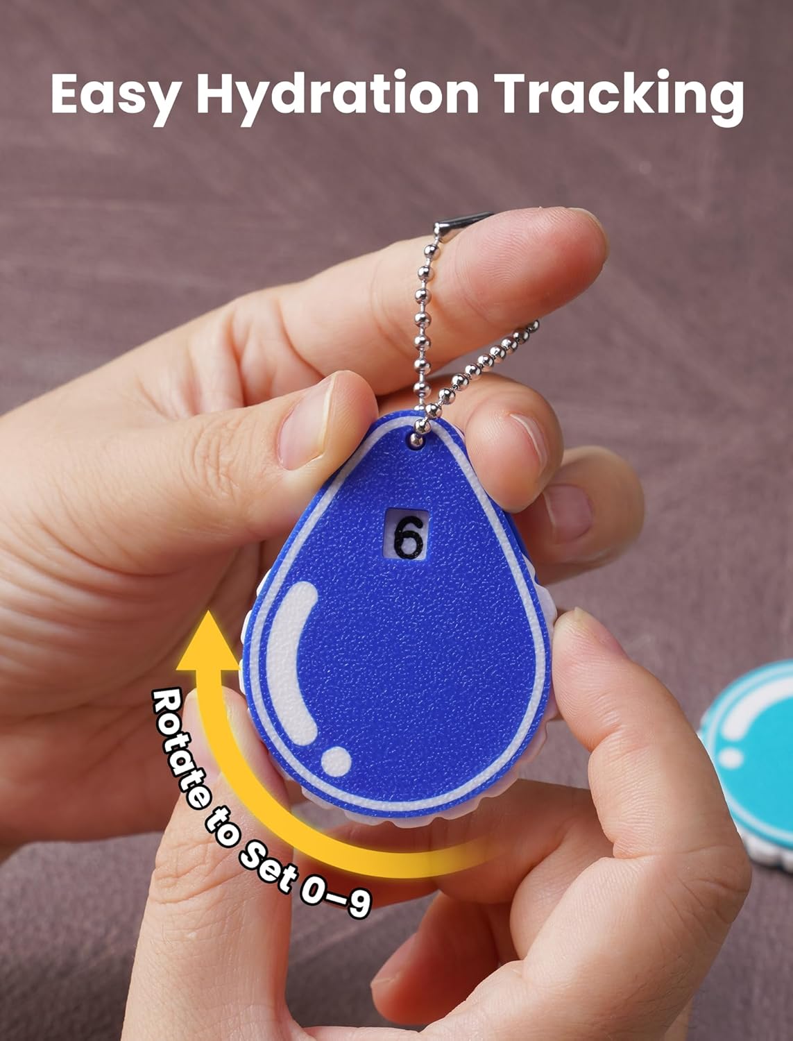 NiHome 2PCS Hydration Trackers, 3D Printed Daily Drink Water Reminder, Reusable Water Tracker for Fitness, Weight Loss, Water-Proof Cups Decor (Blue) - Image 2