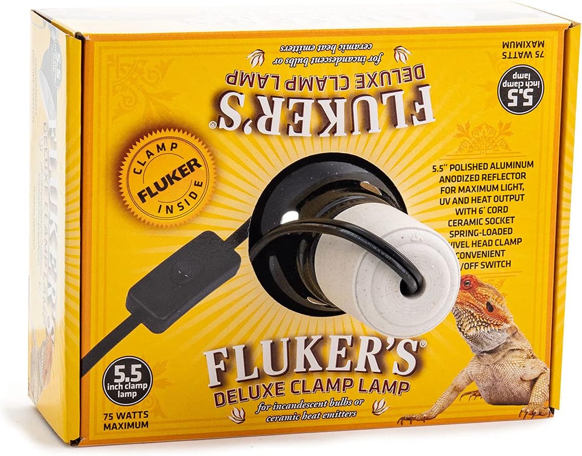 Fluker's Repta-Clamp Lamp, Heavy Duty Clamp Light For Reptile Tanks and Terrariums, UL/CUL Approved, Great for Reptile Basking, 75-Watt Maximum with On/Off Switch, 5.5" - Image 3