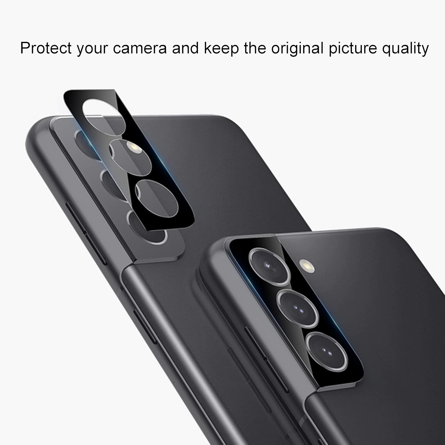 Ailun Tempered Glass Screen Protector for Galaxy S22 - 3 Pack Screen Protectors + 3 Pack Camera Lens Protectors - Fingerprint Unlock Compatible, Clear Case Friendly - Image 7