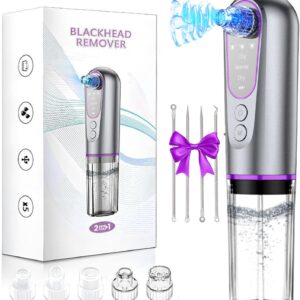 Blackhead Remover Suction Pore Vacuum Hydro Facials Hydrating Pore Cleaner Machine Pimple Extractor with USB Charging Cable Beauty Device