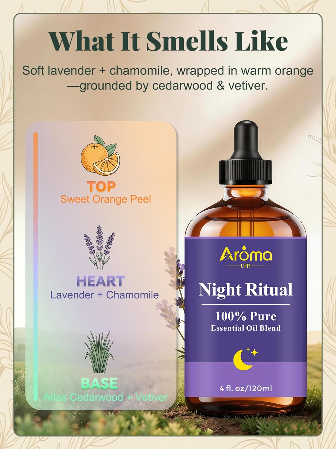 Night Ritual — A 100% Pure Essential Oil Blend Unwind-Ready Aroma for Your Nightly Routine, Essential Oils for Diffusers for Home - Image 3