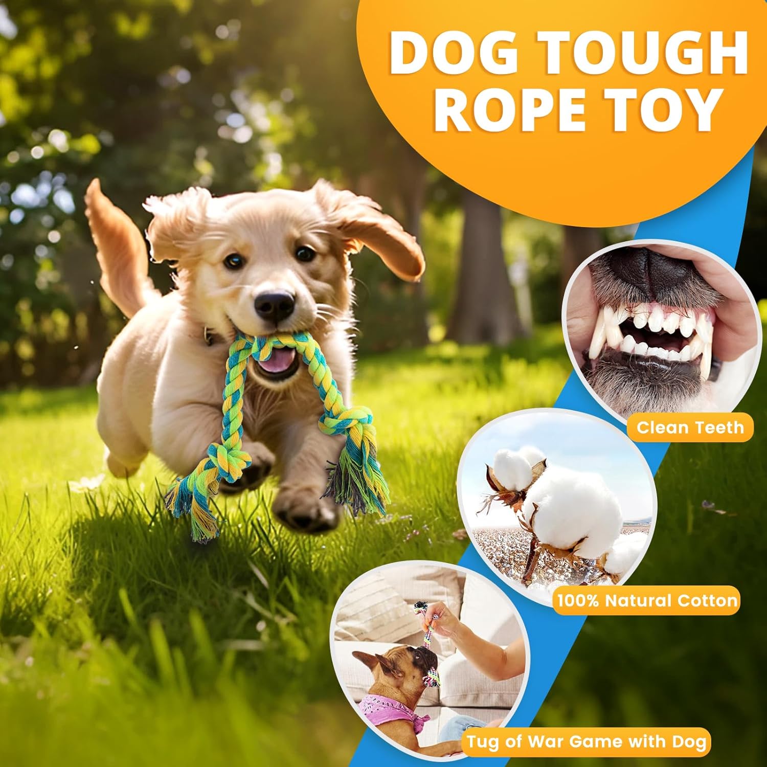 LOYEE 8 Pack Puppy Toys for Small Dogs, Luxury Dog Chew Toys with Squeaky Plush Toys, Rope Toys and Ball, Teething Toys for Puppy Supplies - Image 4