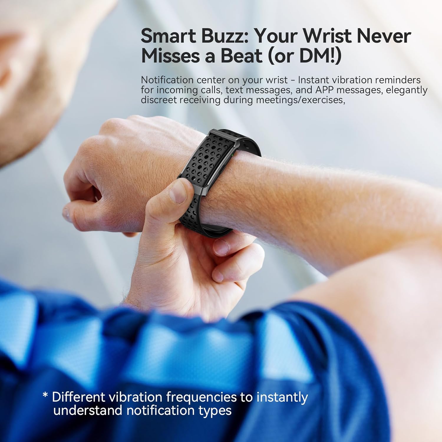 Smart Bracelet, Wearable Activity & Fitness Tracker Band, 24H Sleep Tracker, All-Day Continuous Heart Rate Blood Pressure Stress HRV Monitor, 173 Sport Modes Smart Wristband with Free APP Black - Image 7