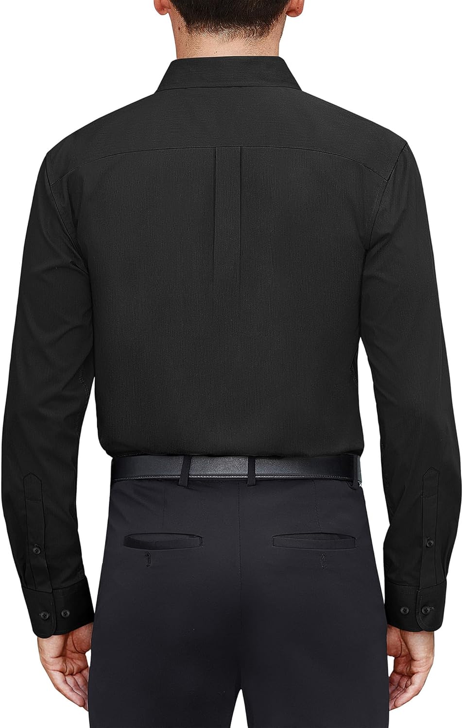 J.VER Men's Dress Shirts Stretch Stain Shield Long Sleeve Solid Formal Shirt Business Casual Button Down Shirts - Image 2
