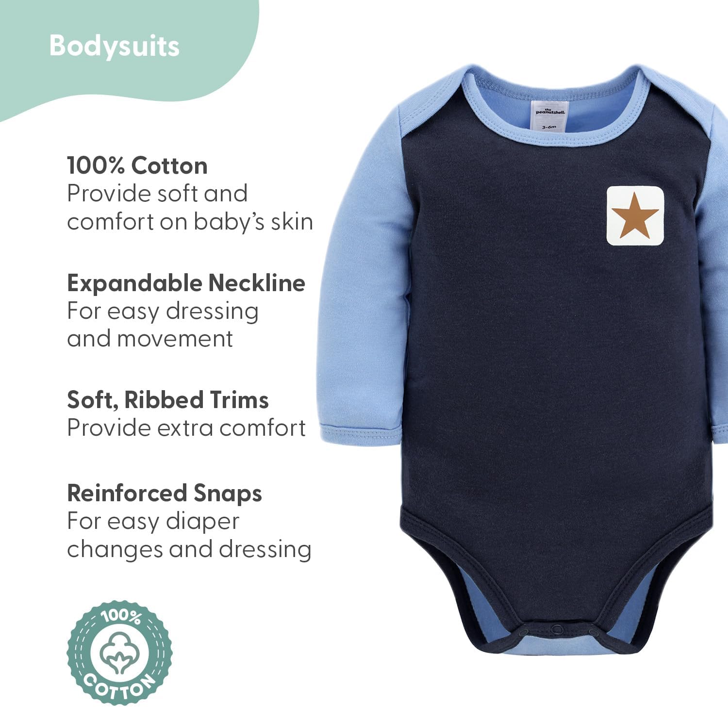 The Peanutshell 23-Piece Baby Boy Clothing Set, 100% Cotton, Newborn Essentials Must Haves, Blue & Multicolor - Image 2