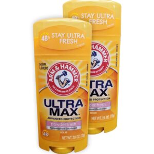 Arm & Hammer Ultramax Invisible Solid Powder Fresh Antiperspirant & Deodorant-2.6 oz, 2 pack