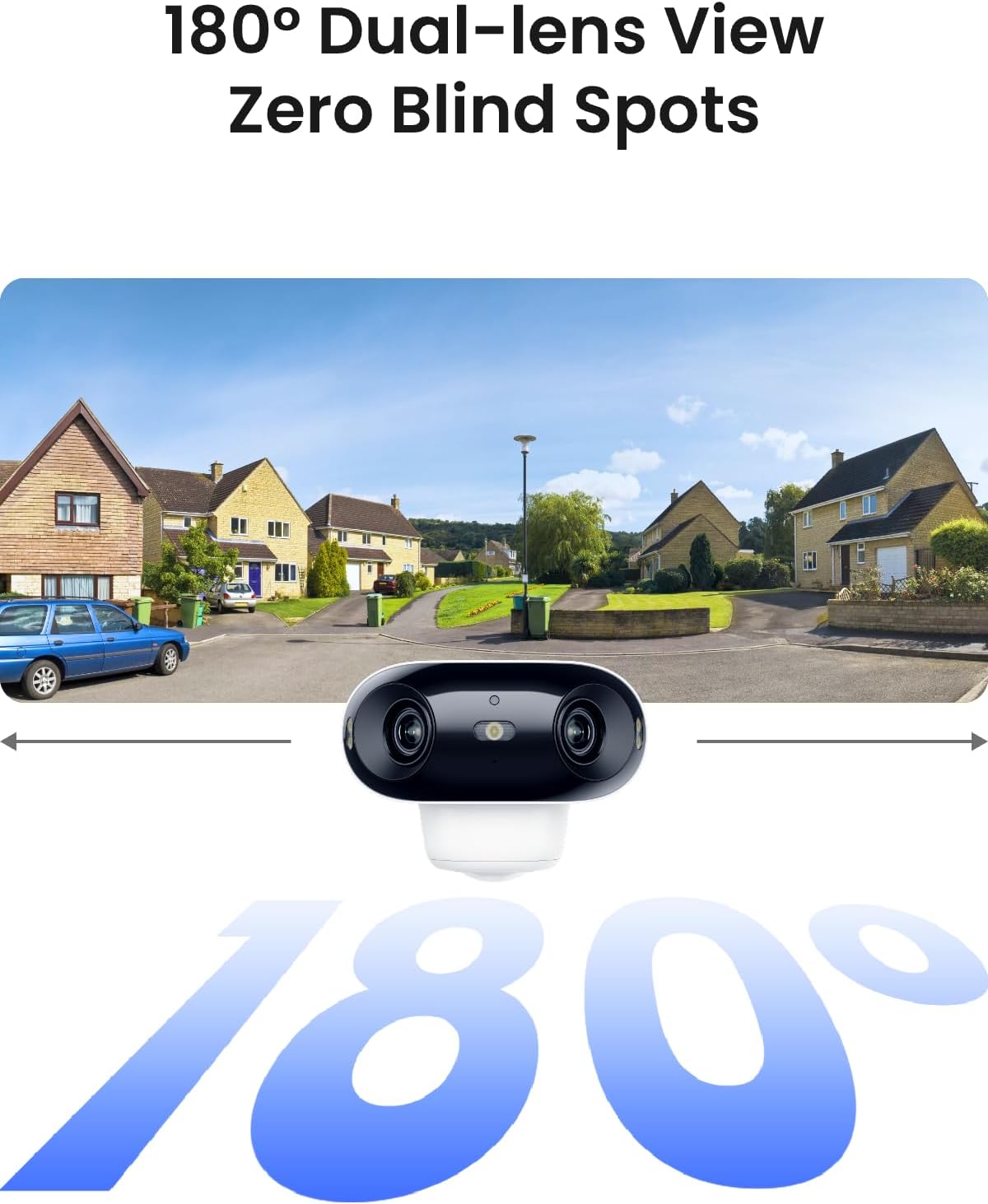 REOLINK 4K Dual-Lens 180° Outdoor Wireless Security Camera, ColorX Night Vision, Solar Cameras with Local Encrypted Storage, 5G/2.4GHz WiFi 6, No Subscription, Home Hub with 2X Argus 4 Pro - Image 2