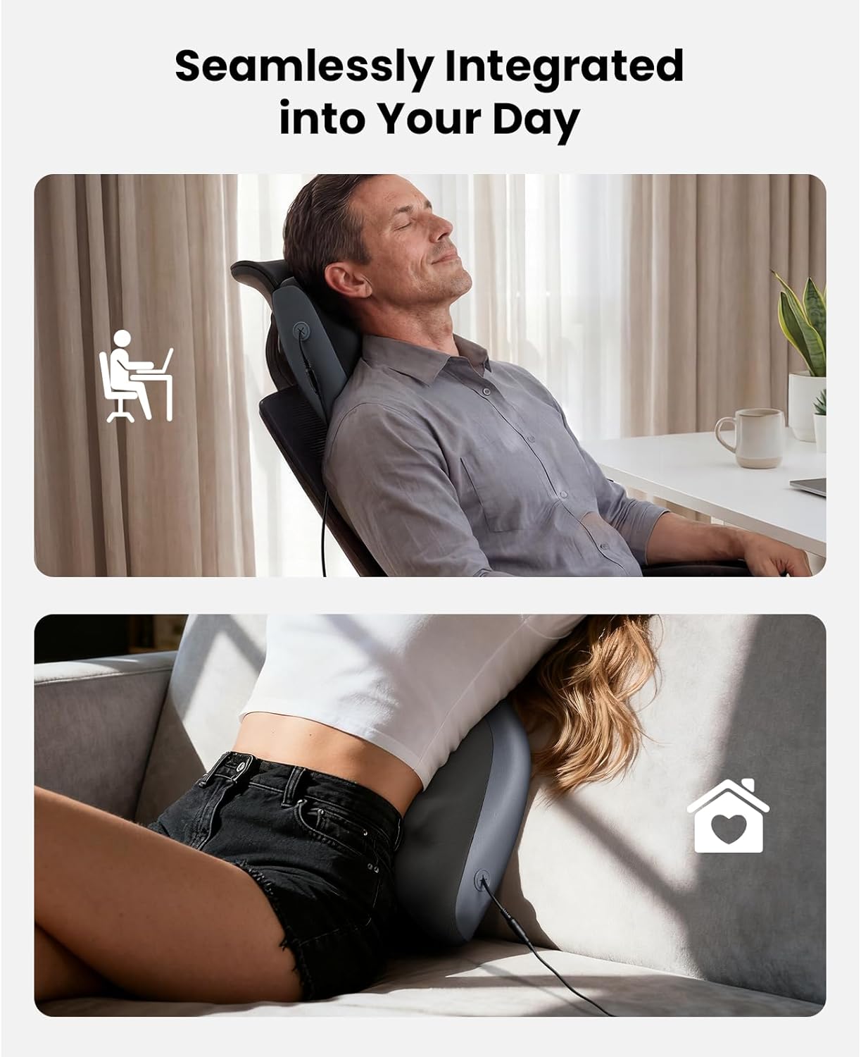 BOB AND BRAD Back Massager for Pain Relief Deep FSA Eligible HSA Eligible EZBack Prime Corded Design Shiatsu Neck and Back Massager with Heat for Back,Shoulders,Body Muscle Tissue Gifts for Women Men - Image 6