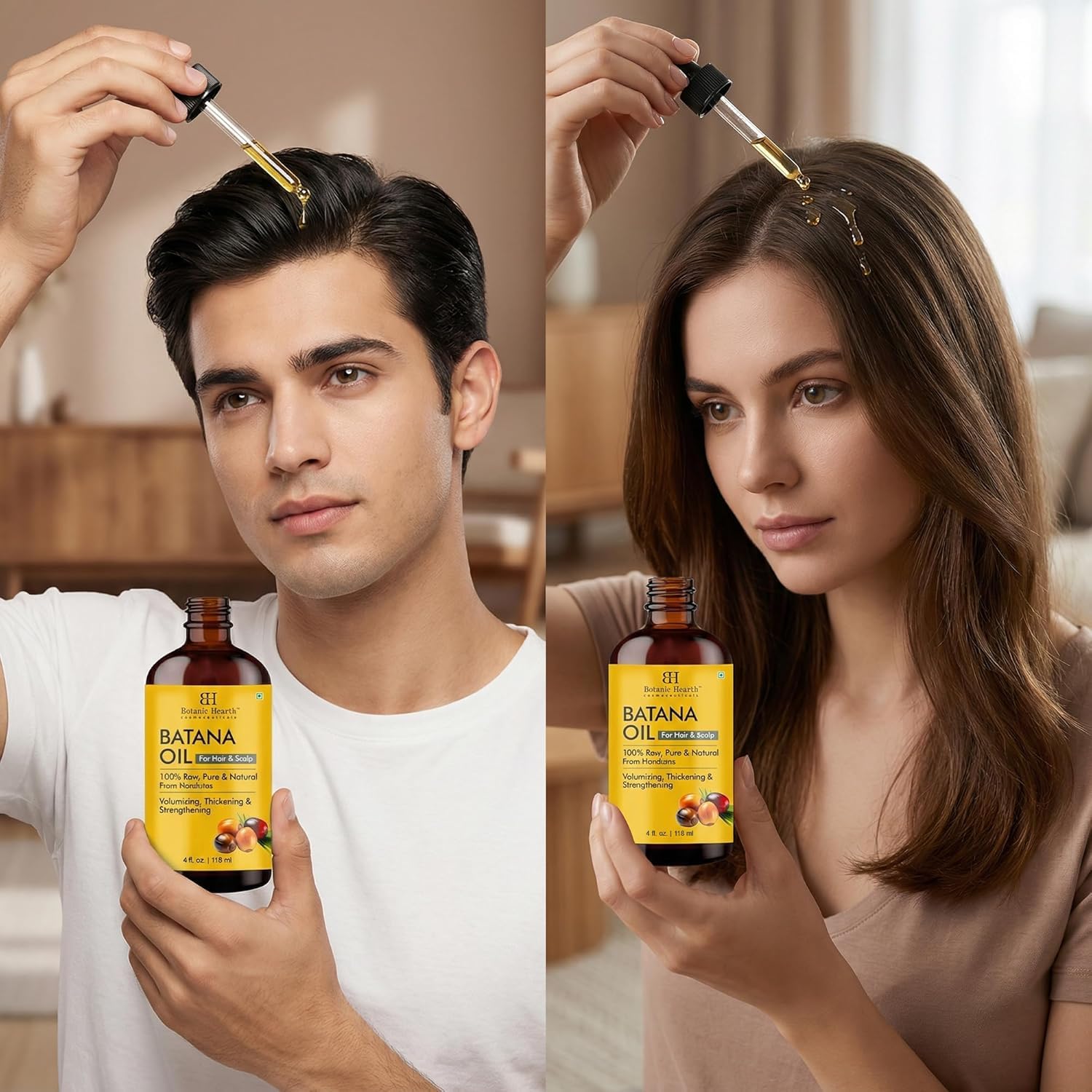 Botanic Hearth Batana Oil for Hair Growth & Hair Treatment Oils 4 Fl Oz | Dr Sebi Inspired, 100% Raw & Pure Batana Oil | Scalp & Hair Treatment for Thickness & Strength | All Hair Types - Image 3