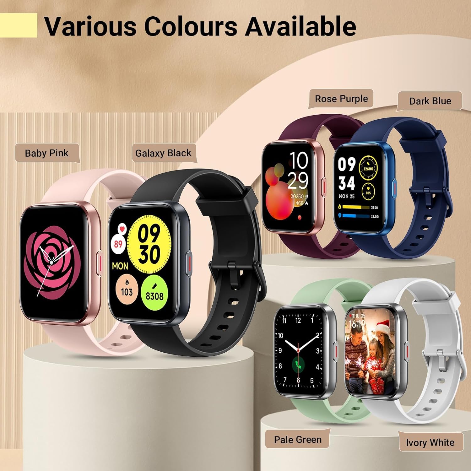 Smartwatch for Women, Compatible with Android & iPhone, 1.8'' Fitness Tracker Watch with Alexa, Call & Notification Alerts, Heart Rate & Sleep Monitor, 120 Sports Modes, Waterproof Watch for Women - Image 9