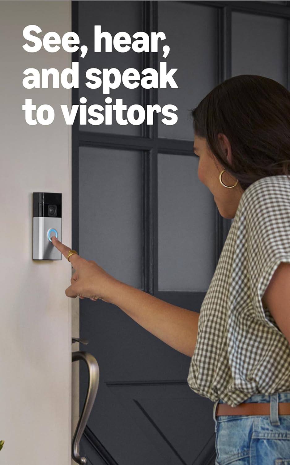 Ring Battery Doorbell, Home or business security with Head-to-Toe video, Live View with Two-Way Talk, and Motion Detection & Alerts, Satin Nickel - Image 5