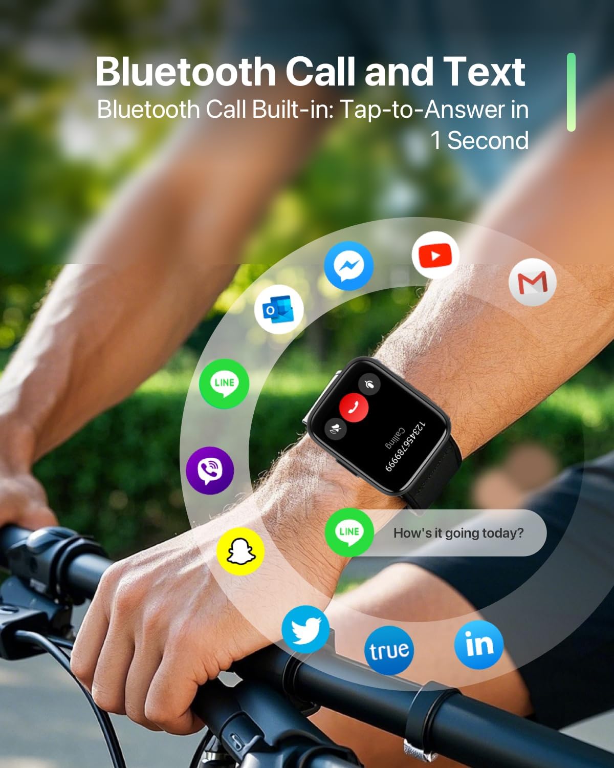 Smart Watch with Alexa Built-in, 1.83" HD Touchscreen Fitness Tracker with Bluetooth Calling, 120+ Sports Modes, Heart Rate/Sleep Monitor, IP68 Waterproof Smartwatch for Android iOS, for Men Women - Image 3