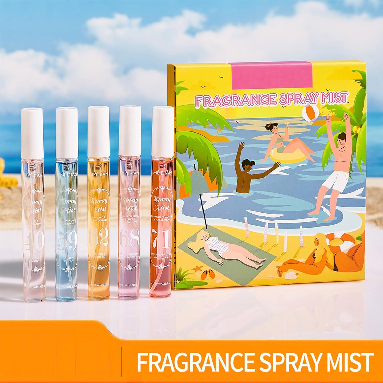Perfume Fragrance Mist,Hair & Body Perfume Spray Set,Long-Lasting Fresh Fruity Spray for Women,Travel Size Mini Fragrance Mist Gift Set,5 Scents(40.59.62.68.71) - Image 2
