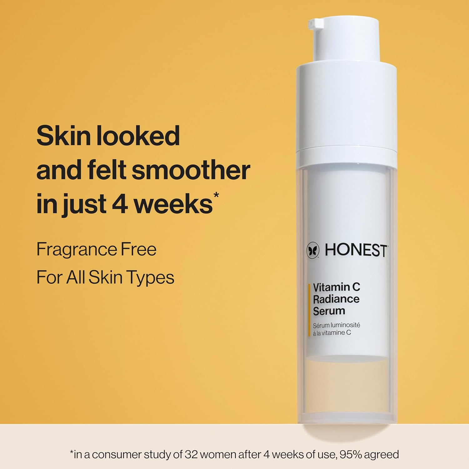 Honest Beauty Vitamin C Radiance Serum | Improves + Brightens Skin Tone and Complexion | Gentle for Sensitive Skin, Fragrance Free, Vegan | 1 fl oz - Image 2