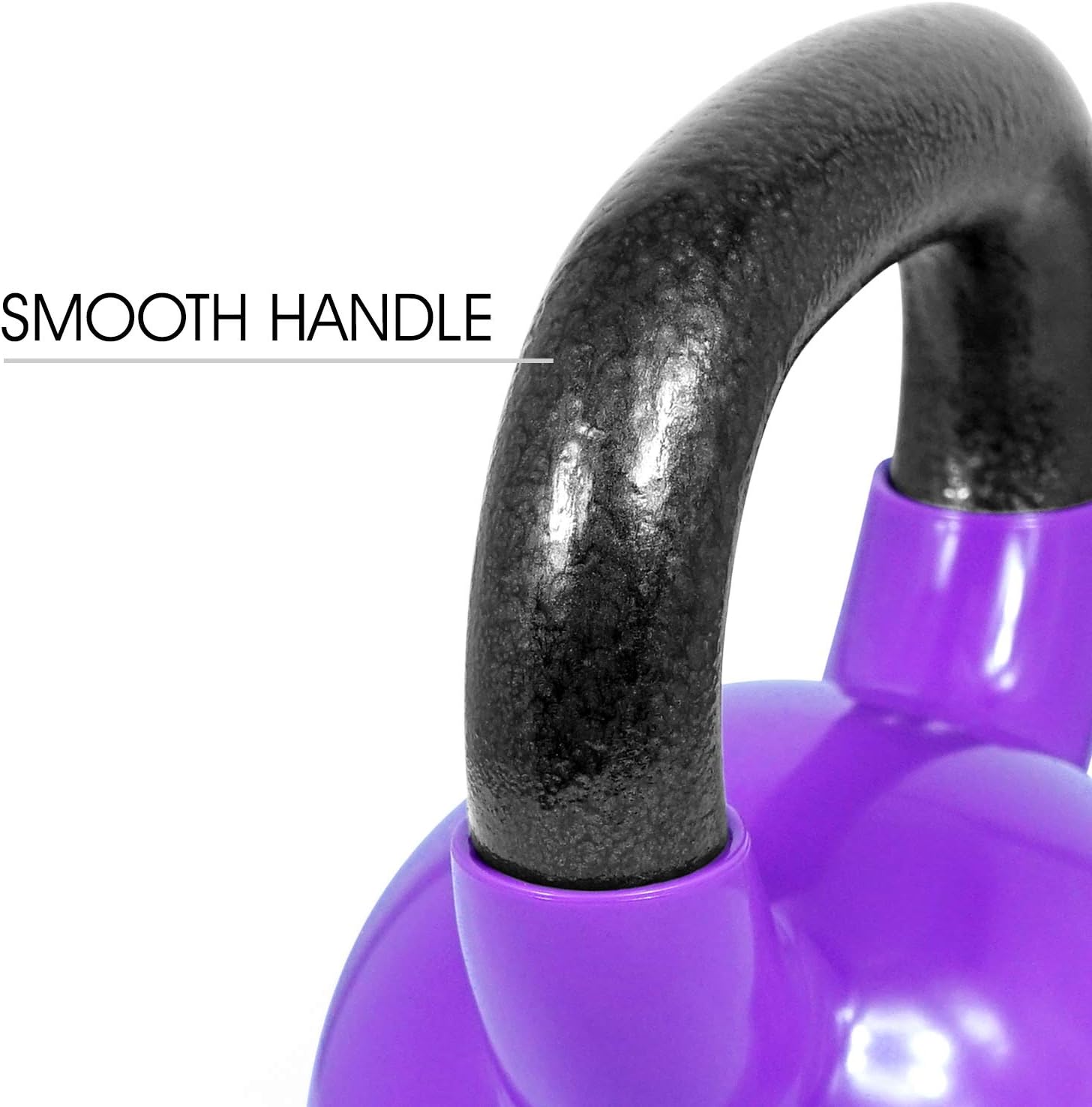 Yes4All Kettlebell, Vinyl Coated Kettlebell Cast Iron Sets with Stable Flat Bottom for Full Body Workout, Push up, Grip Strength Training & Weights Exercises - Image 2