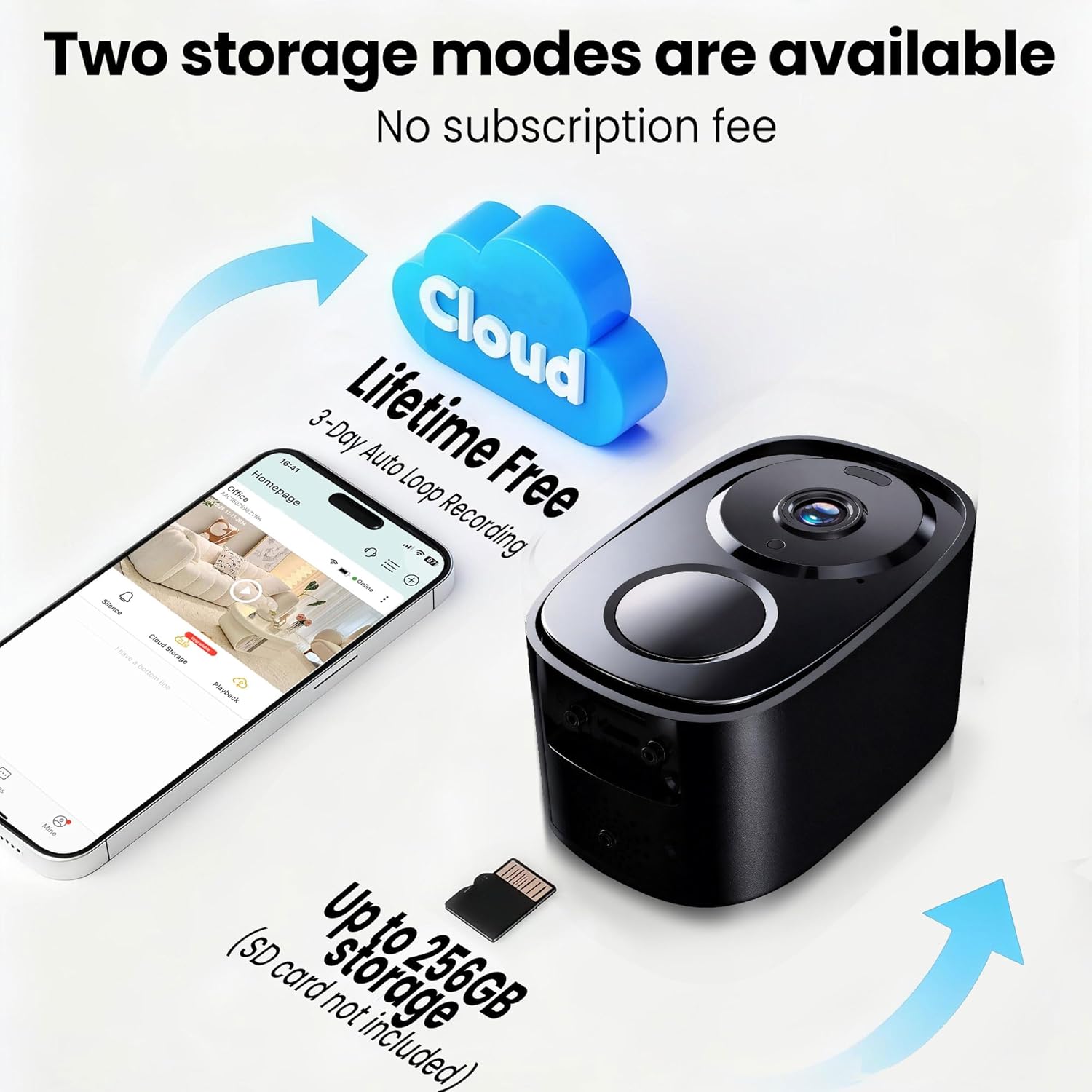 2026 Enhanced 2K UHD Security Cameras Wireless Outdoor – Free Cloud & SD Storage, Dual-Band WiFi 2.4G/5G, Full-Color Night Vision, 6-Month Battery, Motion Alerts, IP66 Weatherproof, 2-Way Talk - Image 3