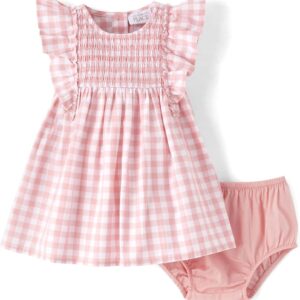 The Children’s Place Baby Girls’ and Newborn Ruffle Dressy Dress