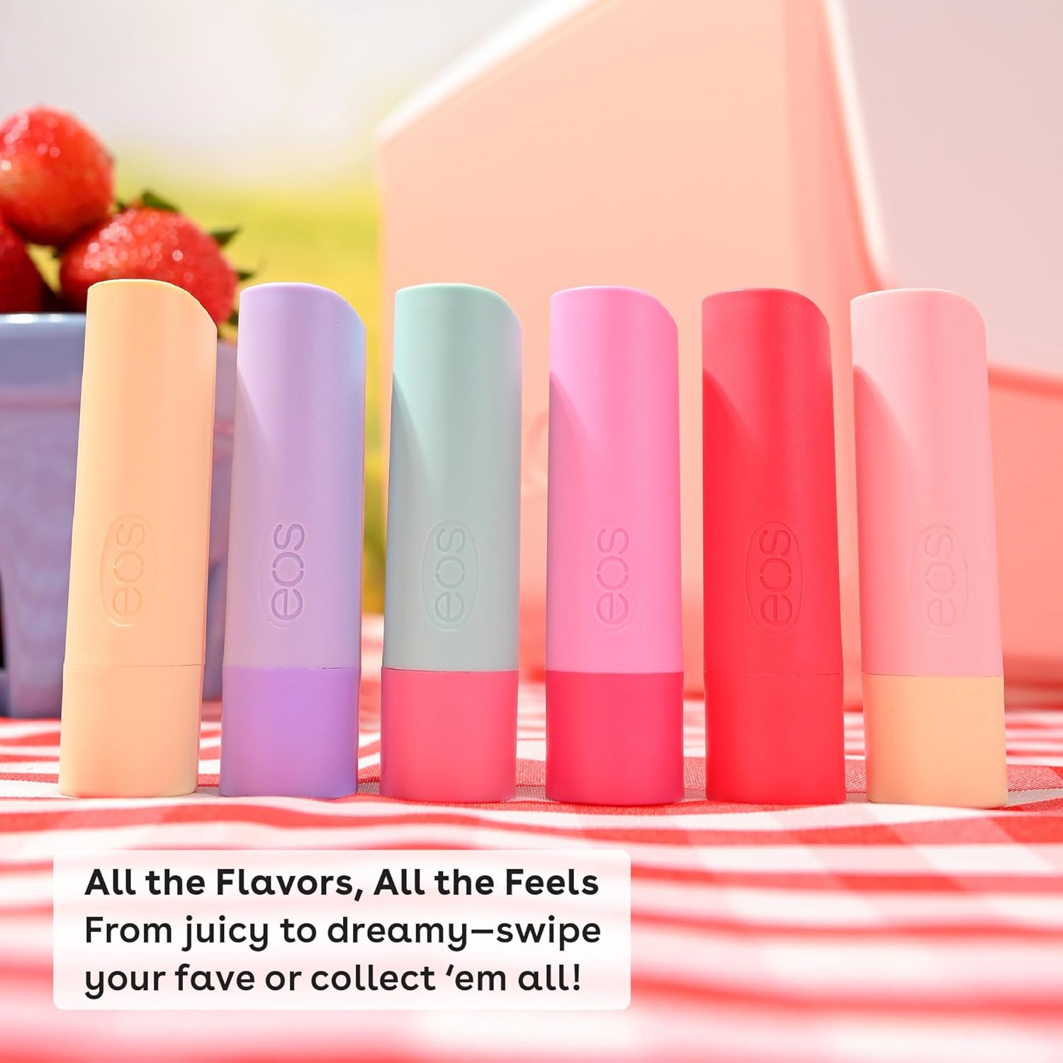 eos 100% Natural & Organic Lip Balm Trio- Vanilla Bean, Sweet Mint, & Strawberry Sorbet, Made for Sensitive Skin, Lip Care Products, 0.14 oz, 3-Pack - Image 6