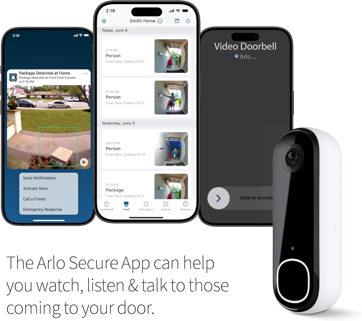 Arlo Video Doorbell 2K (2nd Gen, Latest Release), Wireless or Wired Option, 2-Way Audio, Night Vision, Head to Toe Video View, Package Detection, Person & Vehicle Recognition, 1-Month Secure Plan - Image 6