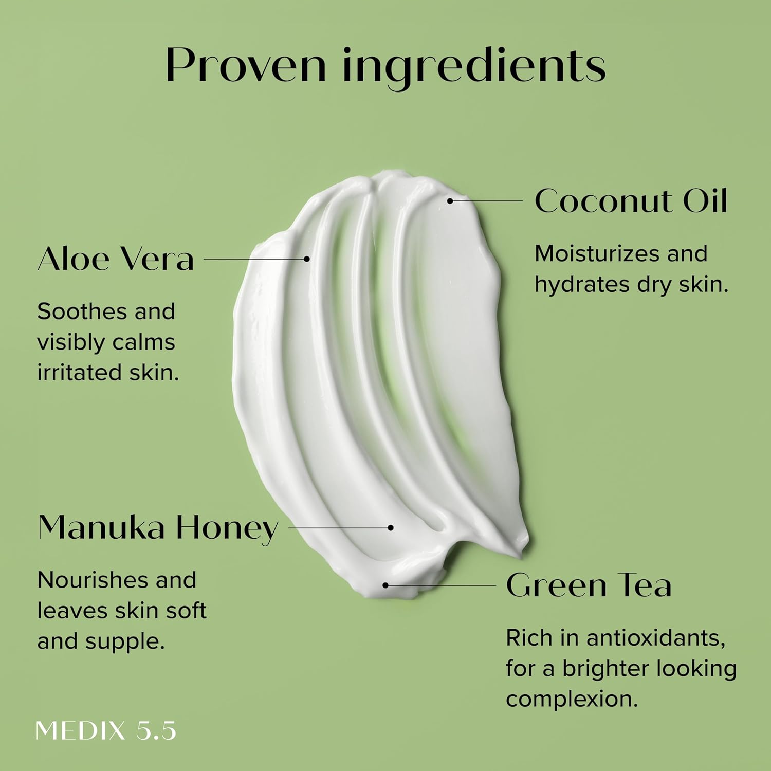 Medix 5.5 Men & Women Coconut Body Lotion + Manuka Honey Cream | Natural Coconut Oil Lotion | Moisturizer Cream Body Butter Skin Care Balm | Stretch Marks, Cellulite, & Dry Skin |15 Fl Oz - Image 3