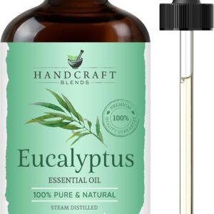 Handcraft Blends Eucalyptus Essential Oil – Huge 4 Fl Oz – 100% Pure and Natural – Premium Grade Essential Oil for Diffuser and Aromatherapy, Skin, Massage, Candle and Soap Making Fragrance