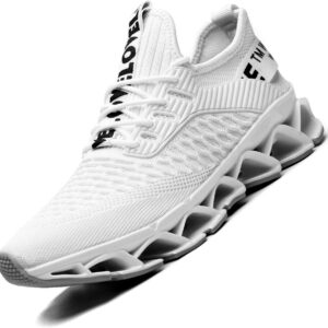 Chopben Men’s Running Shoes Blade Non Slip Fashion Sneakers Breathable Mesh Soft Sole Casual Athletic Walking Shoes