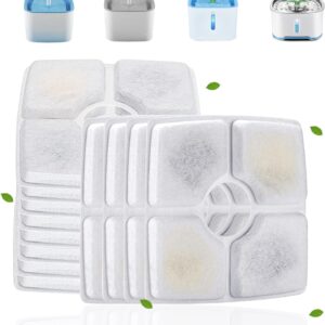 Cat Water Fountain Filters, Cirfifth Cat Fountain Filter Replacement, for Square Cat Water Fountain Inside (12 Pack)