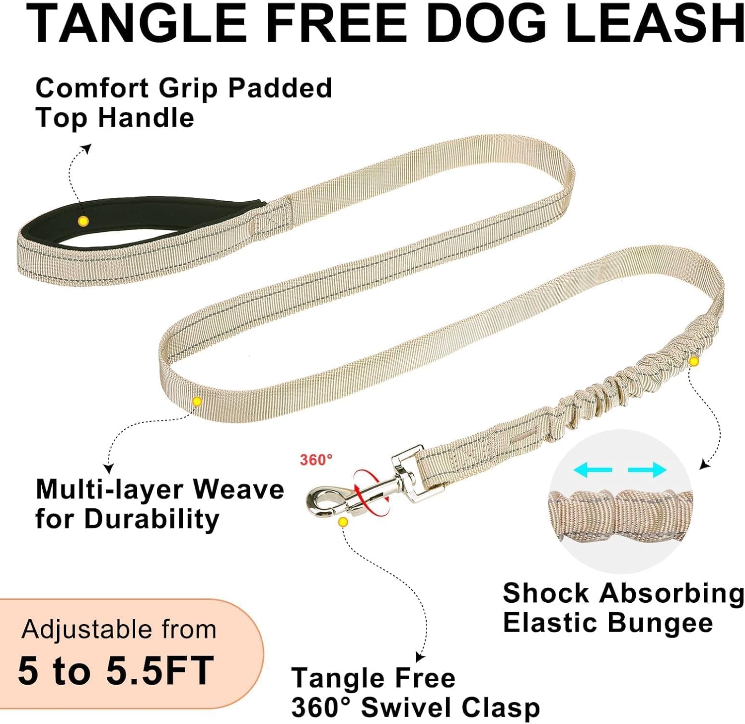 BEAUTYZOO Dog Harness for Small Dogs, No Pull Dog Harness and Leash Set, Soft Escape Proof Puppy Vest Harness with Handle, Reflective Lightweight Step in Harness for Girl Boy Dogs, Beige S - Image 8