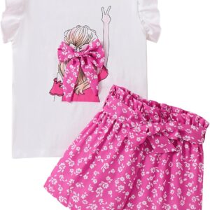 Girls Summer Outfits Cute Sleeveless Top High Waisted Short Sets with Pockets Teen Girl Clothes Size 6-14 T