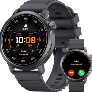 KOSPET Smart Watch for Men, 25 Days Battery, 1.43″ AMOLED Smartwatch for iPhone&Android, IP68 Waterproof, 24/7 Heart Rate & Sleep Monitor, 170+ Sport Modes, Bluetooth Call (Answer/Make)