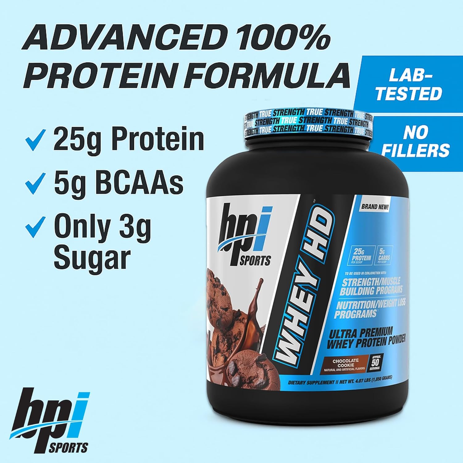 BPI Sports Whey HD Ultra Premium Protein Powder Isolate | Workout Whey Protein Powder For Men & Women for Muscle Gain | Milk Protein Concentrates | Chocolate Cookie/ Vanilla Caramel, 4.07 Pound - Image 3