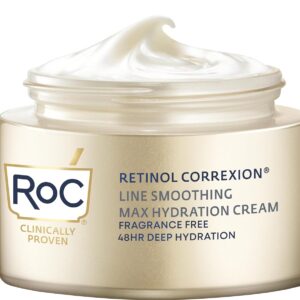 RoC Retinol Correxion Max Hydration Anti-Aging Daily Face Moisturizer with Hyaluronic Acid, Fragrance-Free, Oil Free Skin Care, 1.7 Ounces (Packaging May Vary)