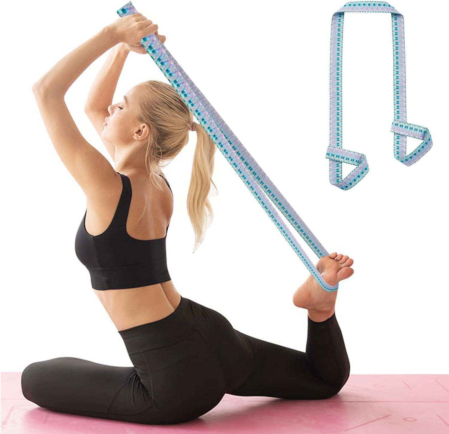 ZOOEASS Yoga Mat Strap, Adjustable Durable Yoga Mat Carrier & Stretching Strap, Multiple Color Choices - Image 3