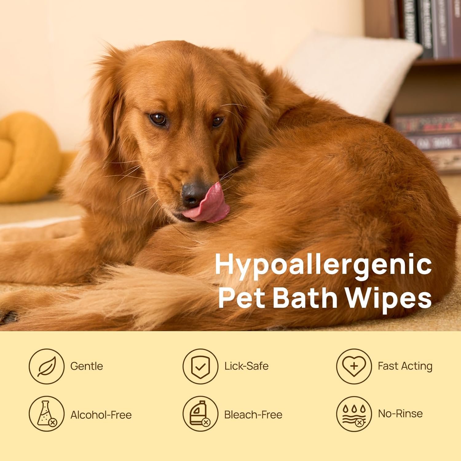 HICC PET Cleaning Deodorizing Glove Wipes for Dogs & Cats, Vet Recommended Hypoallergenic Hydrating & Nourish Fur Pet Grooming Glove Wipes, Pet Bathing Wipes for Horse Coat Care,6pcs Coconut Scent - Image 6