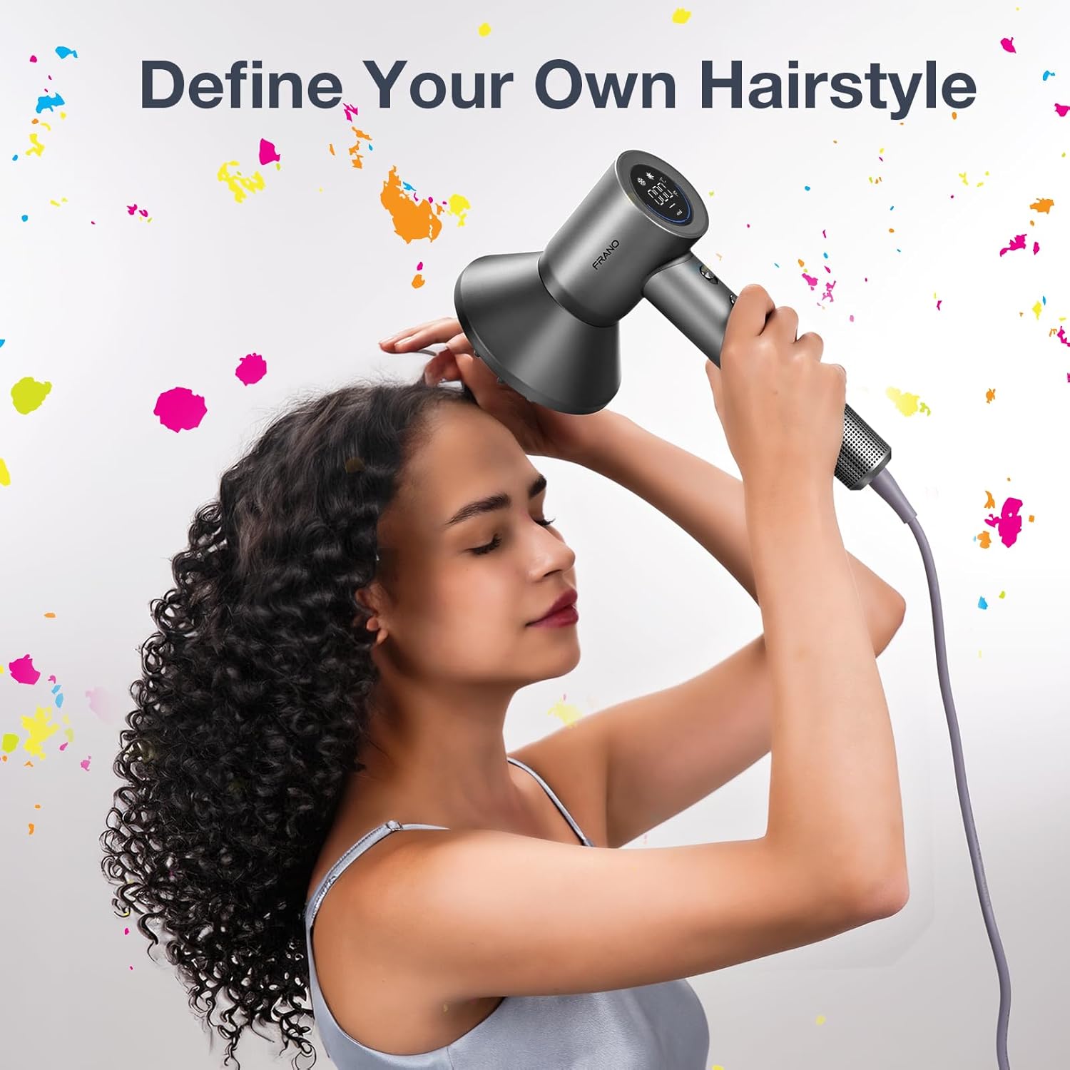 Hair Dryer for Women, Professional High-Speed & 200 Million Ionic Hairdryer, Fast-Drying Low Noise with Magnetic Diffuser & Nozzle, HD Display, Light and Quiet Hair Blow Dryer, Gifts for Men and Women - Image 7
