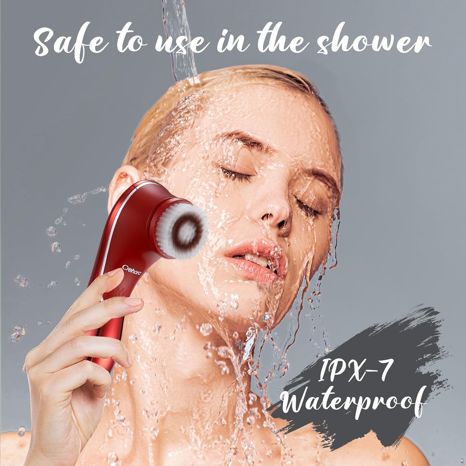 Facial Cleansing Brush, Electric Face Scrubber, Facial Cleansing Brush Rechargeable IPX-7 Waterproof Rotating Face Scrubber for Exfoliating, Massaging and Deep Cleansing with 4 Brush Heads - Image 6