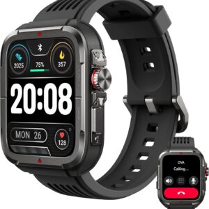 SKG Smart Watch for Men Women, 1.8″ Men’s Military Smartwatch for Android iPhone with Alexa Built-in, IP68 Waterproof, Fitness Tracker with 100+ Sports, R8