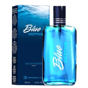 PB ParfumsBelcam Blue Depths Eau de Toilette Fragrance Spray – 3.4 Fl Oz. Fresh Aquatic Cologne for Men with Crisp Citrus, Warm Musk & Amber Scent, Crafted with Premium Oils for Day & Night Use
