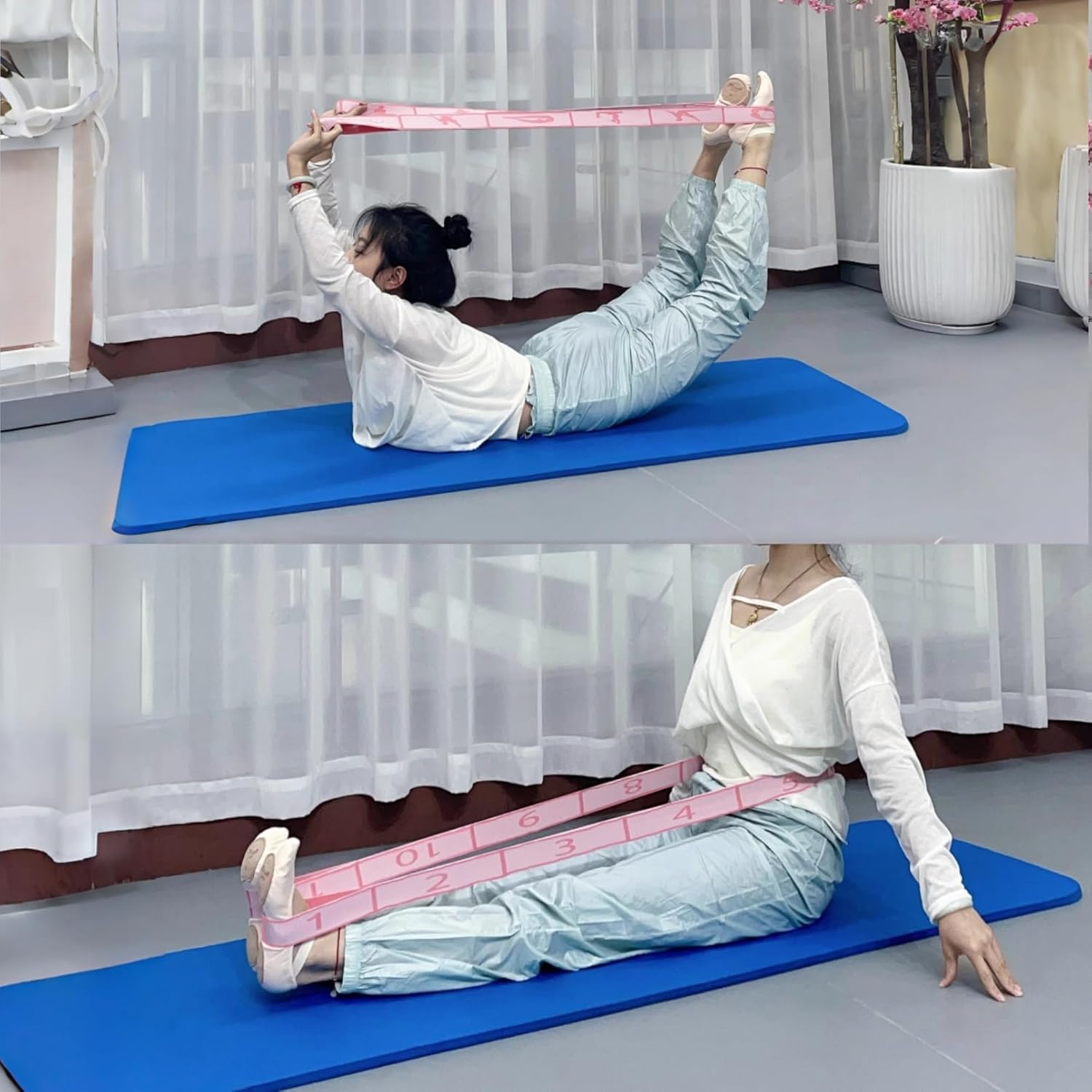 Multi-Loop Stretch Band - Yoga, Pilates, Ballet, and Physical Therapy Stretching Strap for Flexibility, Leg Stretching, and Exercise - Durable Stretching Equipment for Dance and Fitness - Image 5